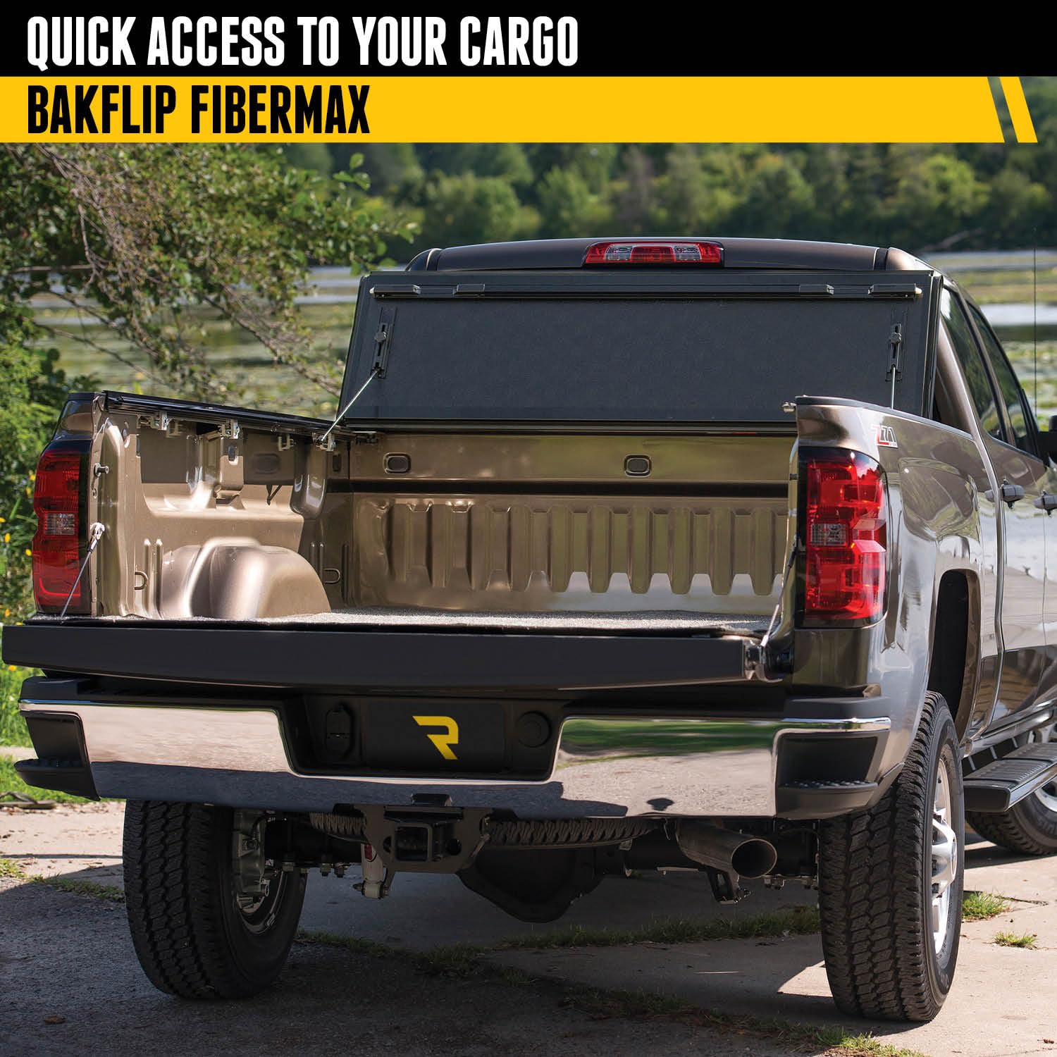 BAK BAKFlip FiberMax Hard Folding Truck Bed Tonneau Cover | 1126130 | Fits 2019 - 2026 Chevy/GMC Silverado/Sierra, w/ MultiPro/Flex tailgate (w/o Carbon Pro Bed) 5' 10" Bed (69.9")