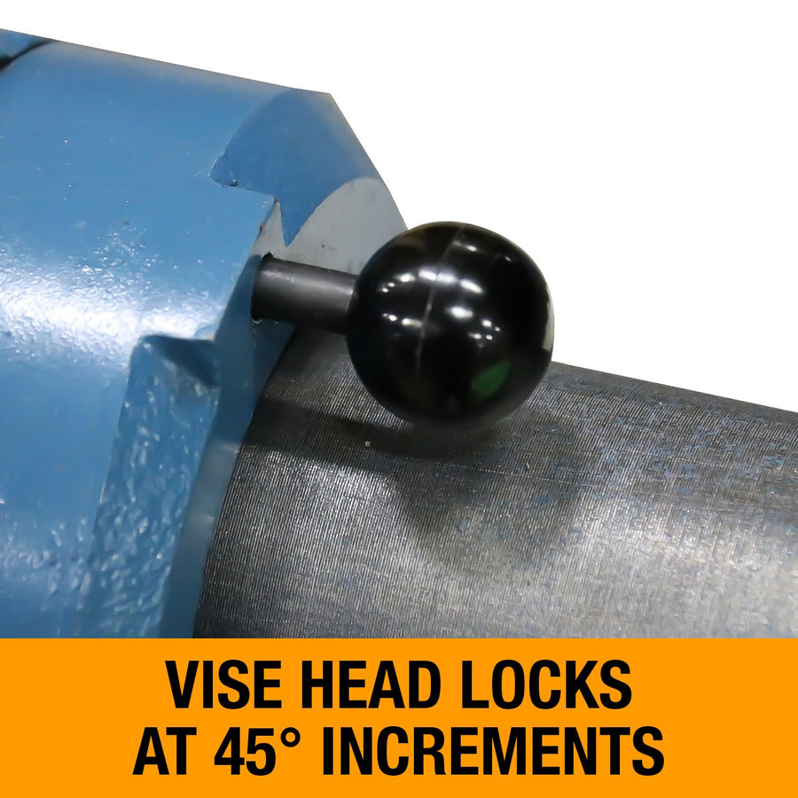 Rotating Head Baileigh Bench Vise, 5-1/8" Jaw Width, 4" Jaw Opening (BV-5P)