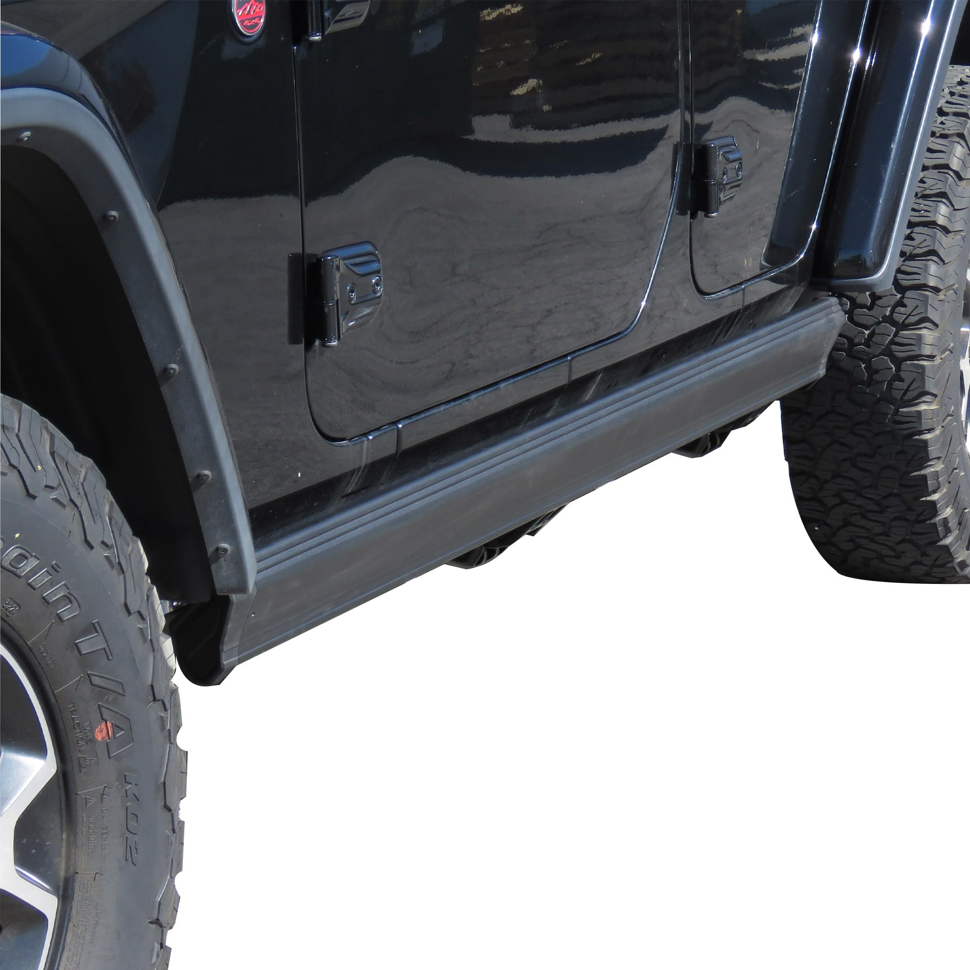 Black Horse Elite Power Board Retractable Black Compatible with 2012-2018 Jeep Wrangler 4Dr -PWBR5065