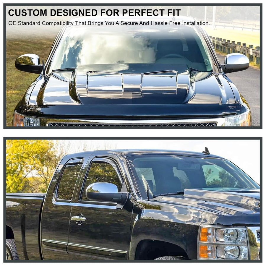 Spec-D Tuning Chrome Right Passenger Side Power Heated Power Fold LED Arrow Mirror Compatible with 2007-2013 Chevy Silverado GMC Sierra