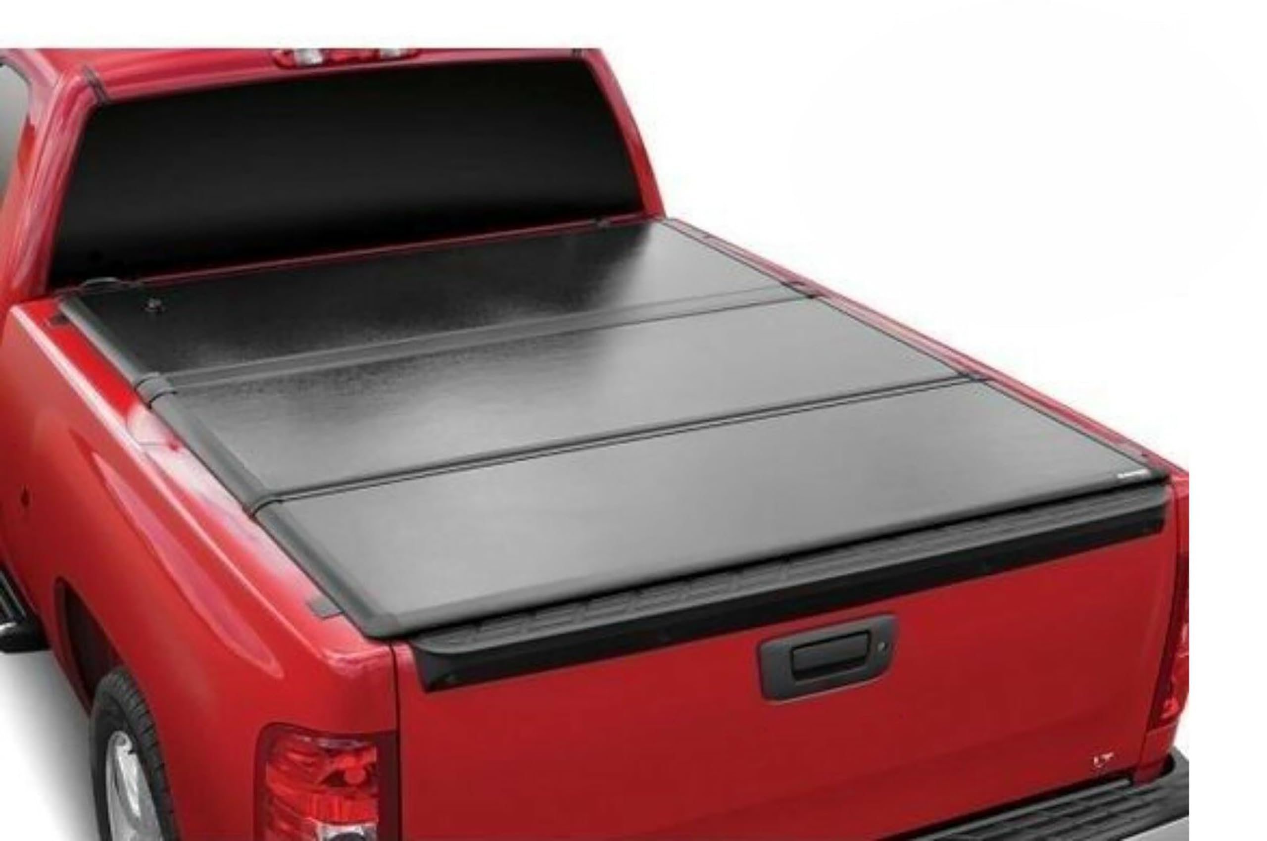 Premier Black Horse Hard Trifold Truck Bed Tonneau Cover Compatible with 2014-2018 Chevrolet Silverado 1500 6.5ft Bed -PHT-GM22