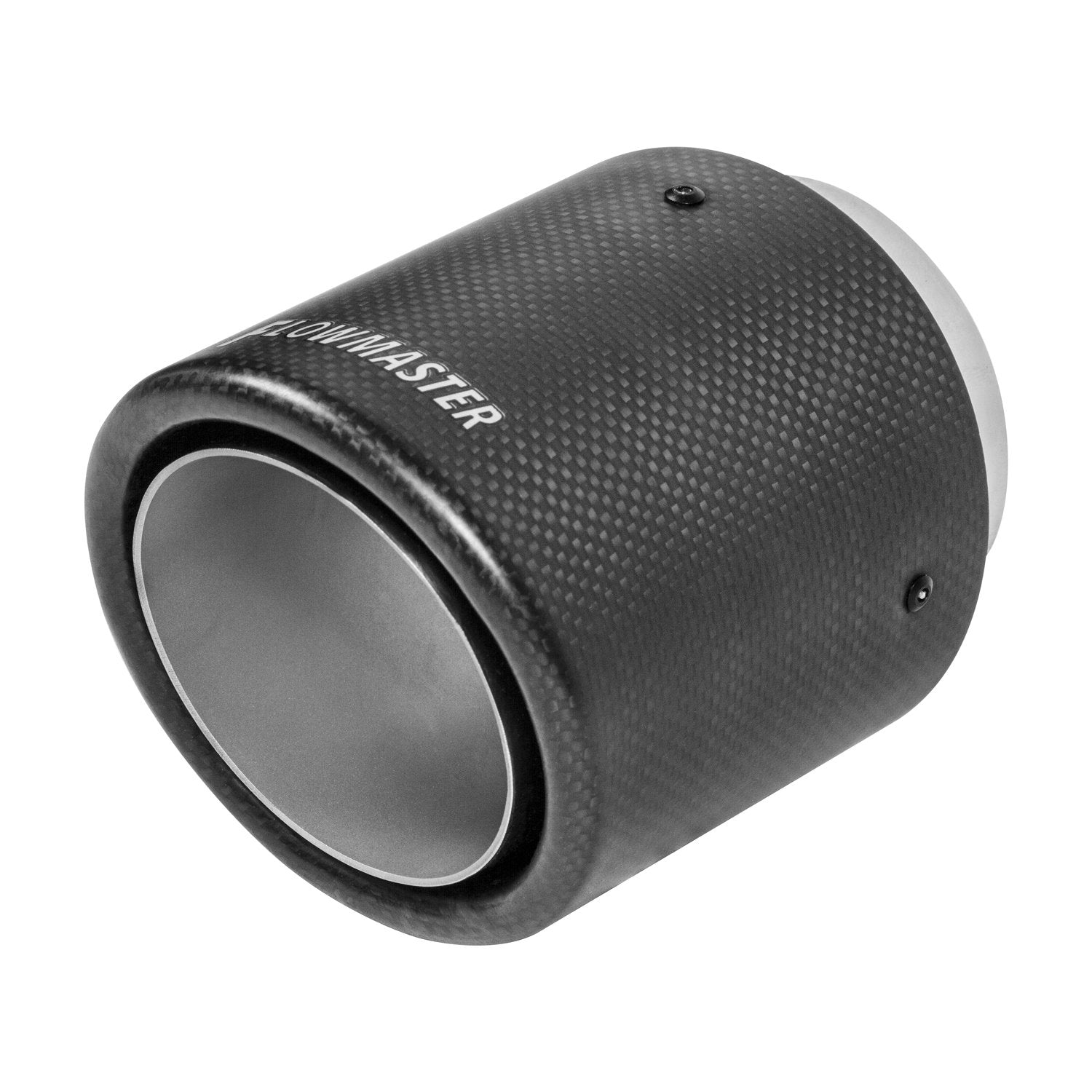 Flowmaster Exhaust Tip 15401 4 Inch Rolled Angle Cut Carbon Fiber Fits 3 Inch Tubing - Weld On