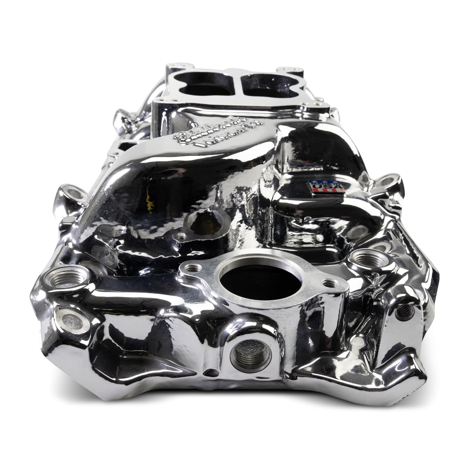 Edelbrock - BB CHEVY 396-454 OVAL PORT, INTAKE MANIFOLD, PERFORMER, CHROME PLASMA COATED (2161-CP)