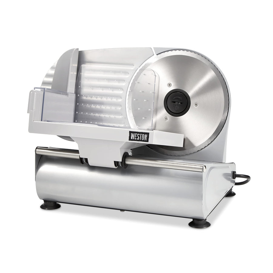 Weston Deli & Food Slicer Electric Meat Cutting Machine, Adjustable Slice Thickness, Non-Slip Suction Feet, Removable 7.5" Stainless Steel Blade, Easy to Clean (61-0750-W)