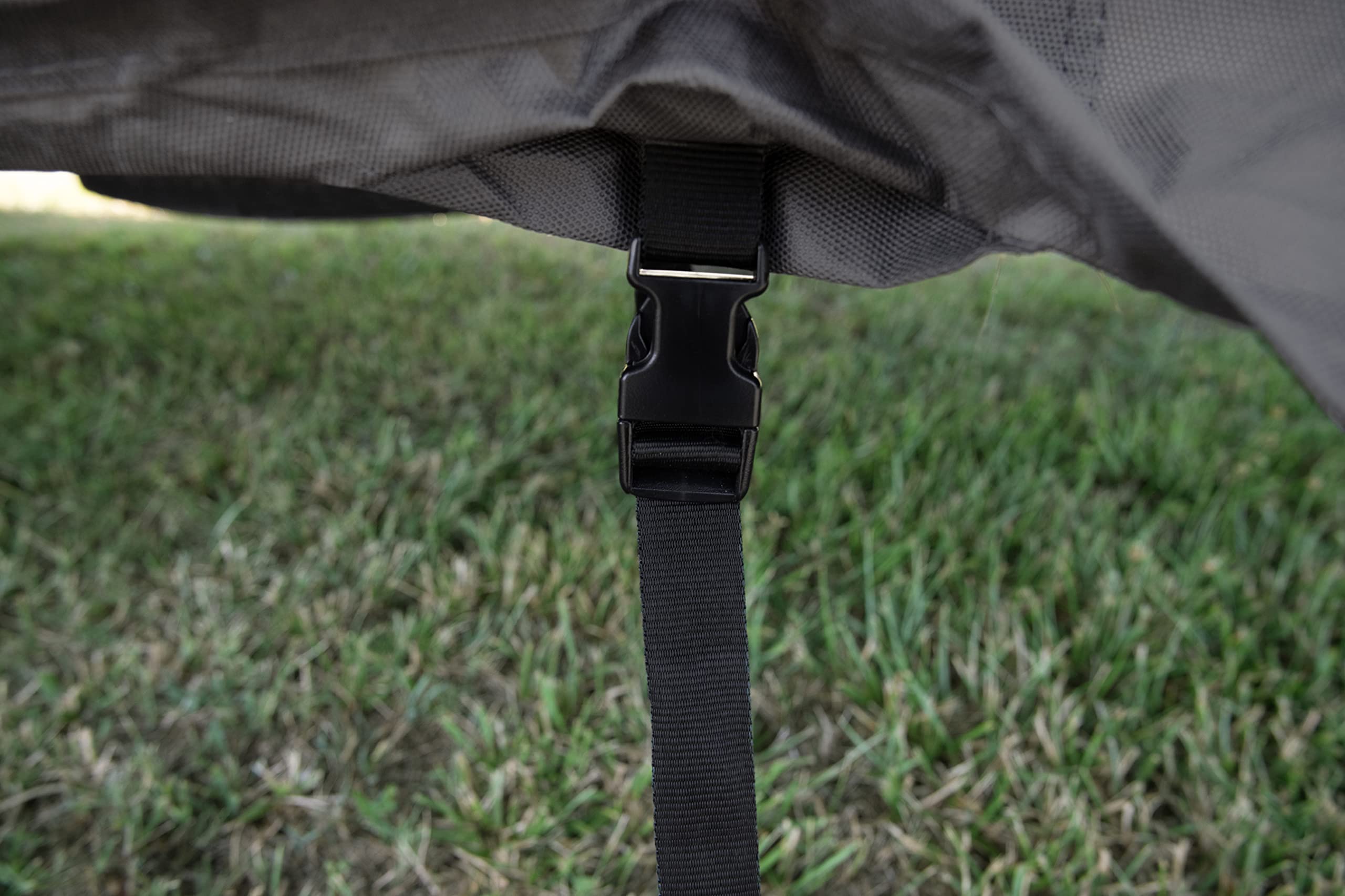 Camco RV Cover ULTRAGuard - Fits Class A RVs 32 to 34-feet - Extremely Durable Design That Protects Against The Elements - Features Zipper Entry Doors & Covered Air Vents (45733)