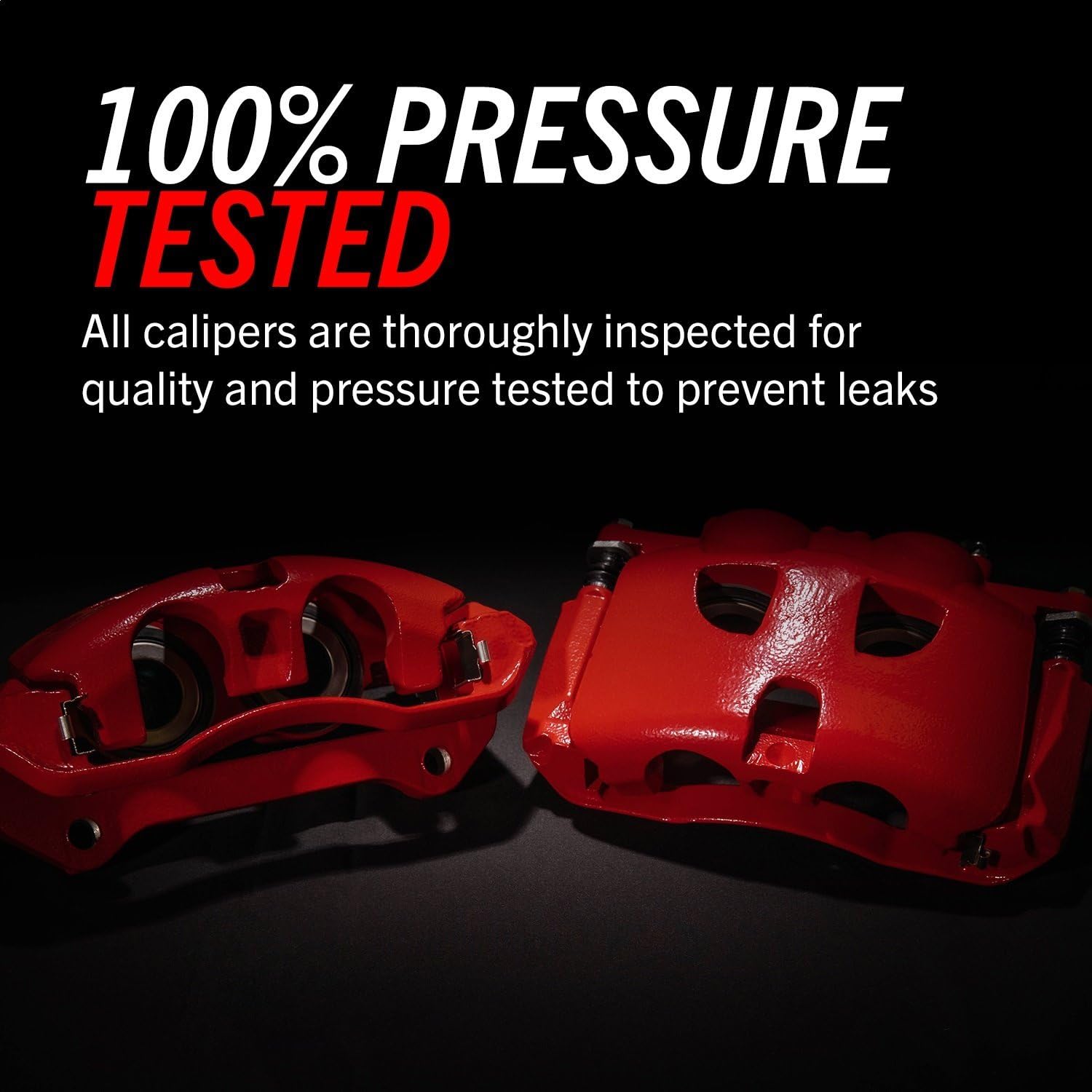 Power Stop S2660 Front Pair of High-Temp Red Powder Coated Calipers