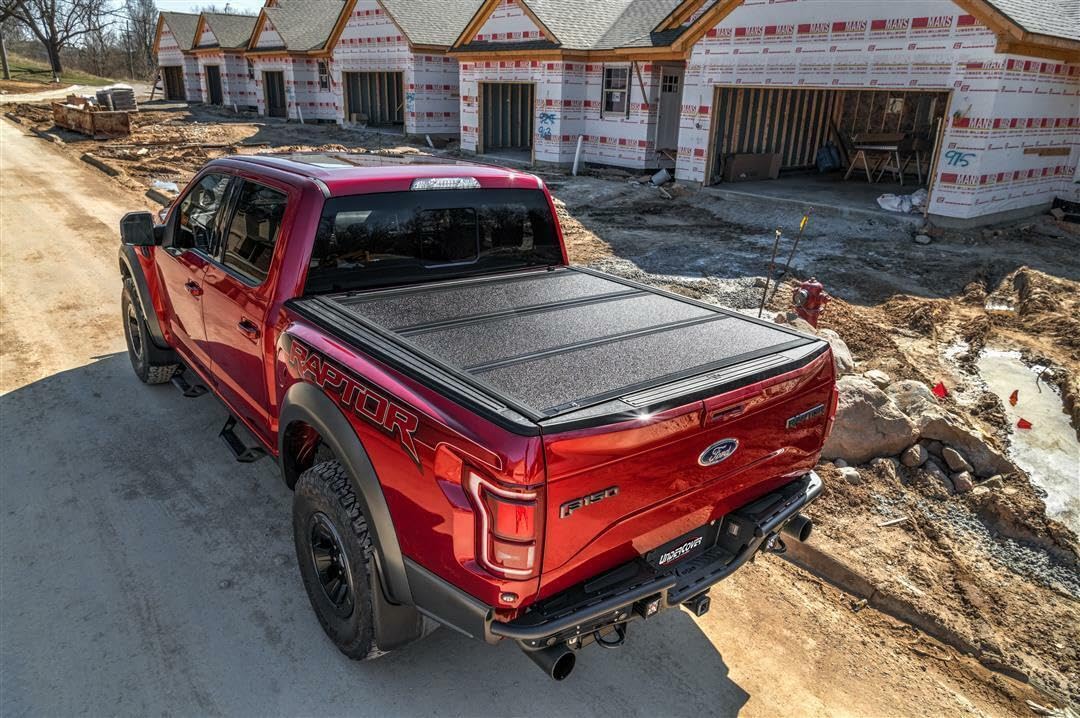 ArmorFlex UnderCover Hard Folding Truck Bed Tonneau Cover | AX42017 | Fits 2022 Toyota Tundra (w/o Trail Special Edition Boxes) 5' 7" Bed (66.7")
