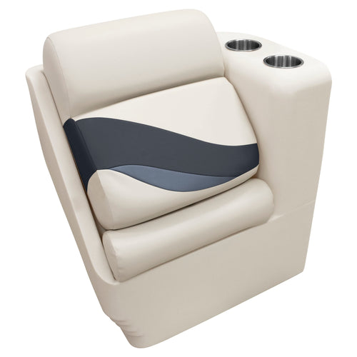 Wise Premier Series BM13006R-986 Pontoon Right Lean Back Recliner, Platinum/Spectra Navy/Cobalt