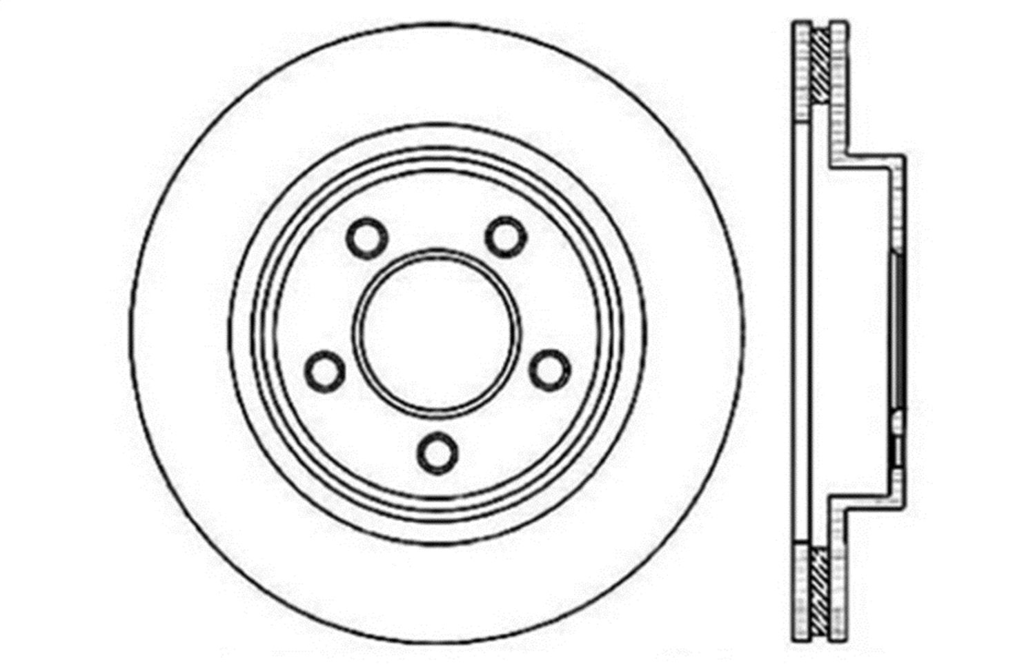 Sport Drilled/Slotted Brake Rotor StopTech 127.63045R (Front Right), 1 Pack