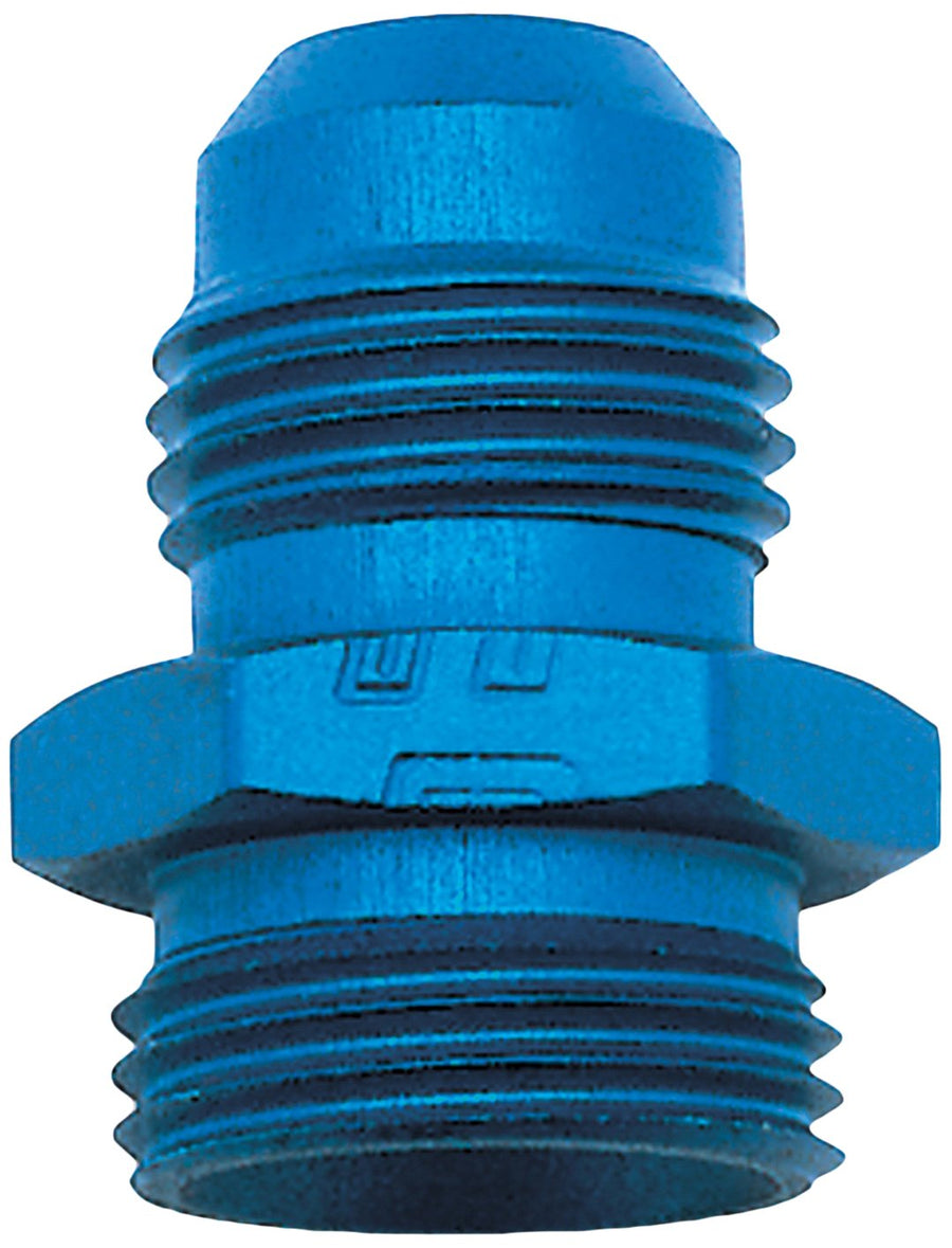 Edelbrock Male #6 RUS-640240 Single Feed Carter Fitting , Blue