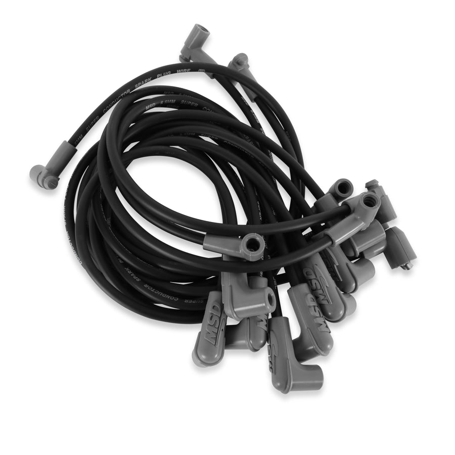 Black MSD 35603 Super Conductor Spark Plug Wire Set