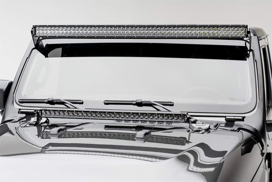 Jeep JL, Gladiator T-REX Front Roof LED Kit with (1) 50 Inch LED Straight Double Row Light Bar - PN #Z374831-KIT