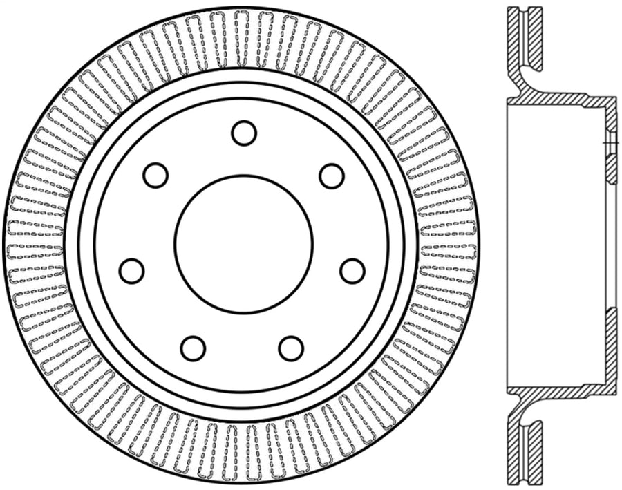 Sport Drilled/Slotted Brake Rotor StopTech 127.65133R (Rear Right), 1 Pack