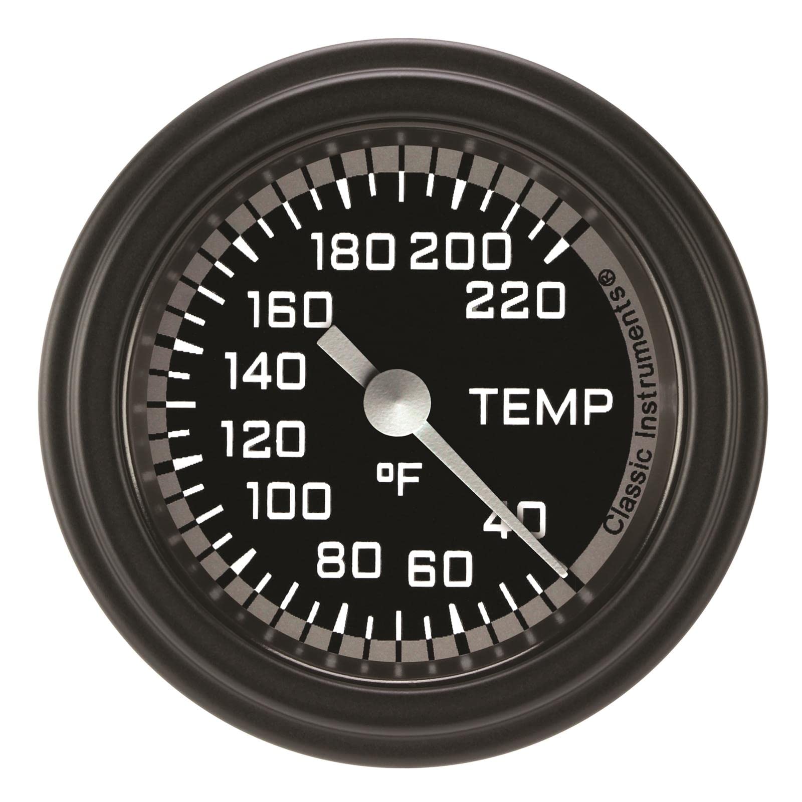AX129GBLF Classic Instruments AutoCross Gray 2-1/8" Stock Eliminator Temperature Gauge