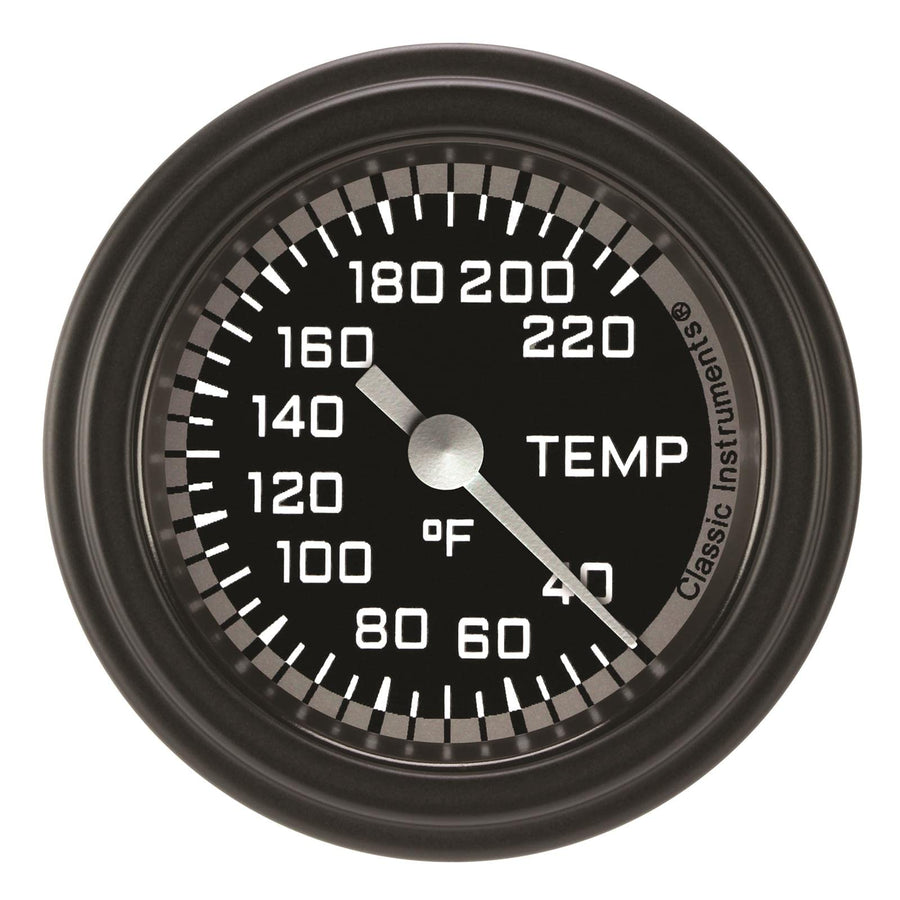 AX129GBLF Classic Instruments AutoCross Gray 2-1/8" Stock Eliminator Temperature Gauge