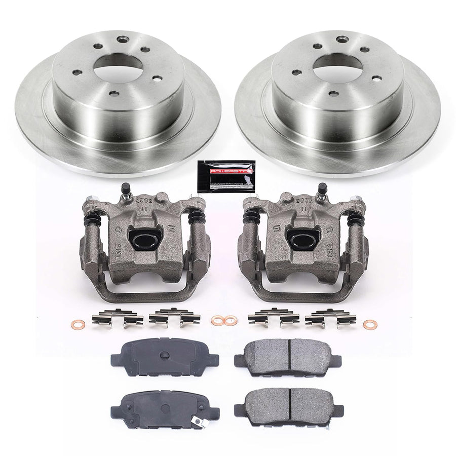 Power Stop KCOE098B Replacement Rear Stock Brake Kit with OE Calipers For Nissan Juke 2011-2017, Nissan Sentra 2007-2018 [Model Specific]