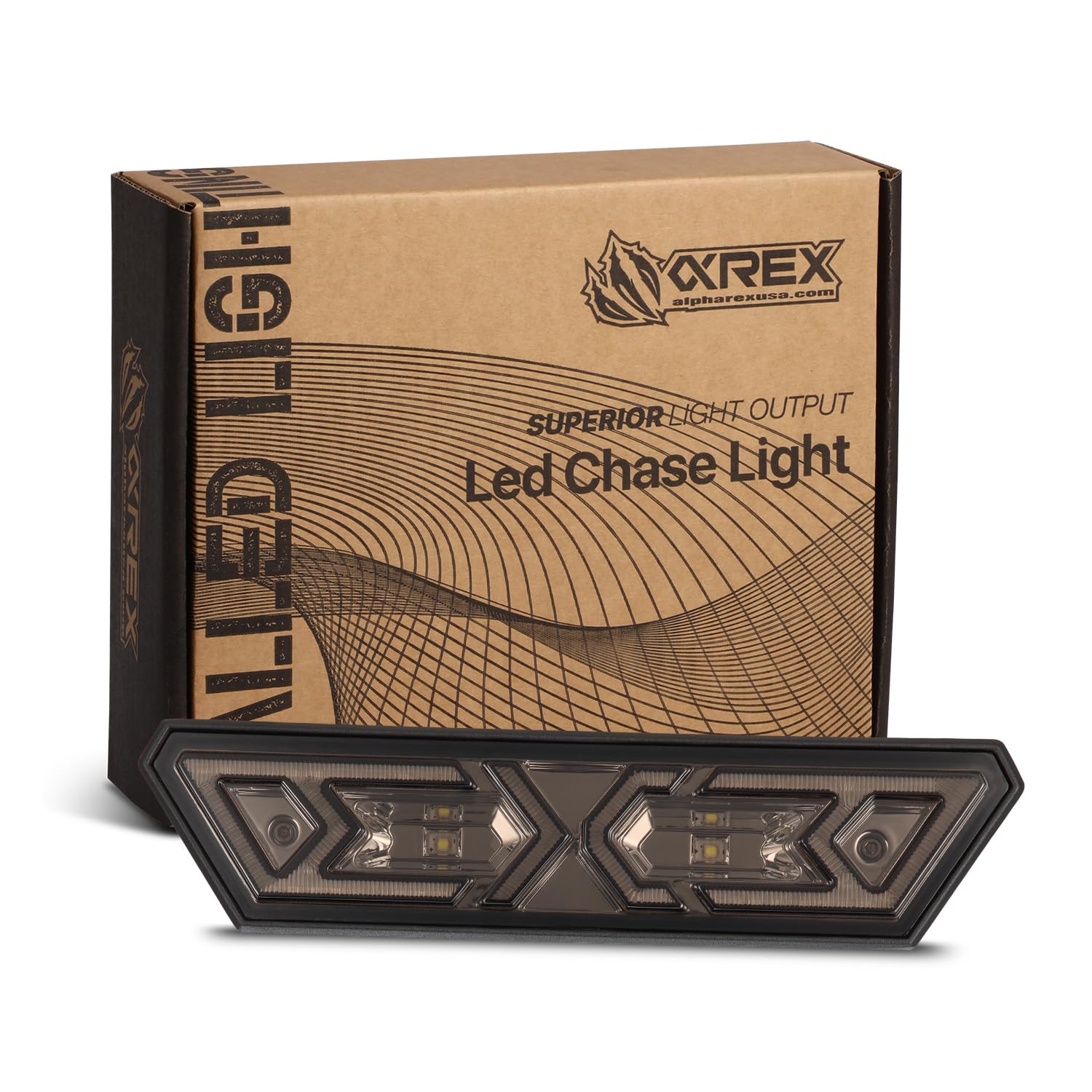 Multi-functional AlphaRex Arrow-X Off-Road Chase Light - Black Smoke