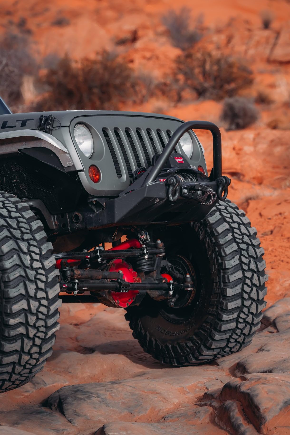 Motobilt Frame Chop Tomahawk Front Bumper w/Bull Bar for Jeep JK, JL, JT