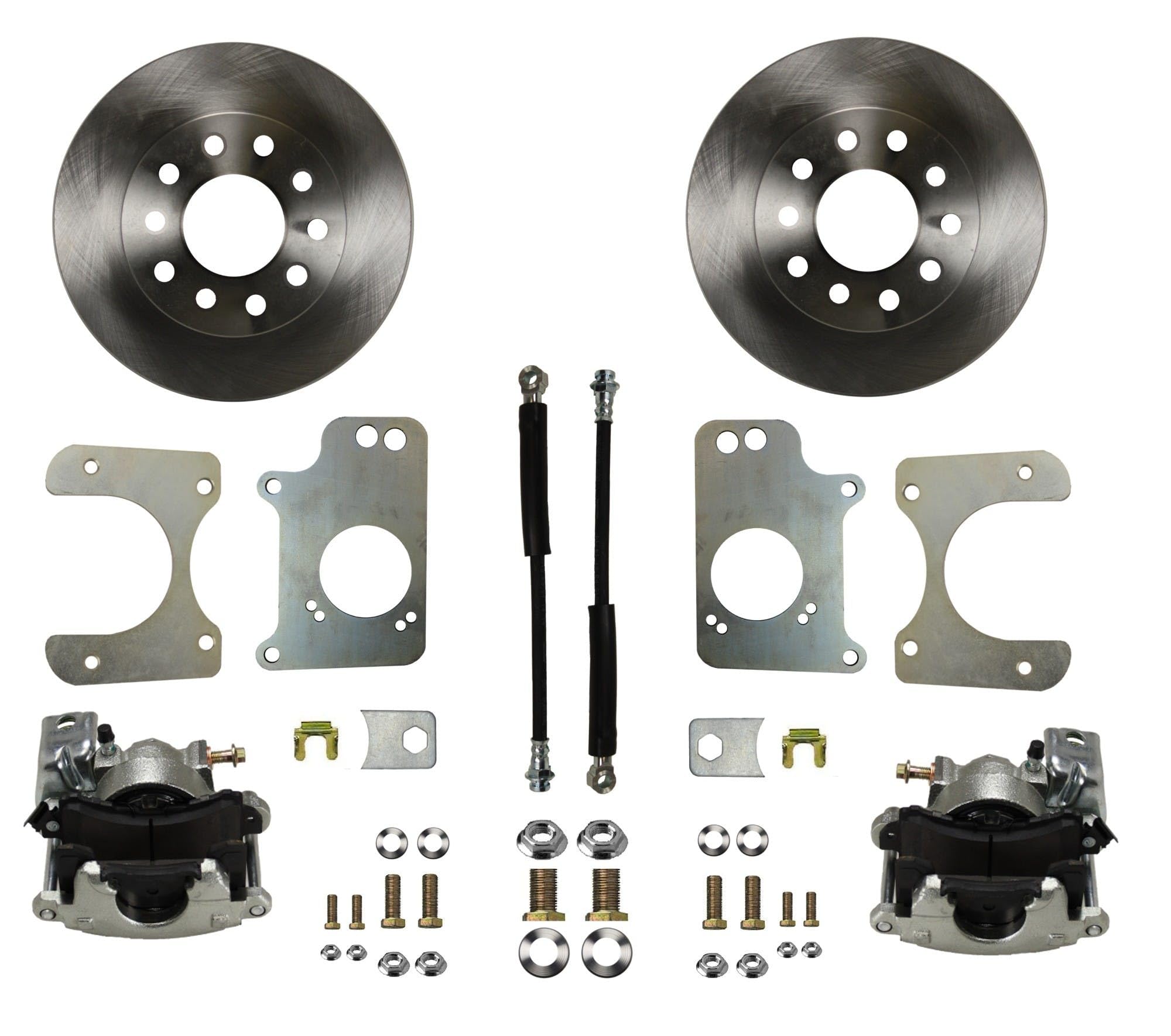Rear Disc Brake Conversion Kit LEED BRAKES - Gm 10 Bolt Axles With 3 Bolt Flange