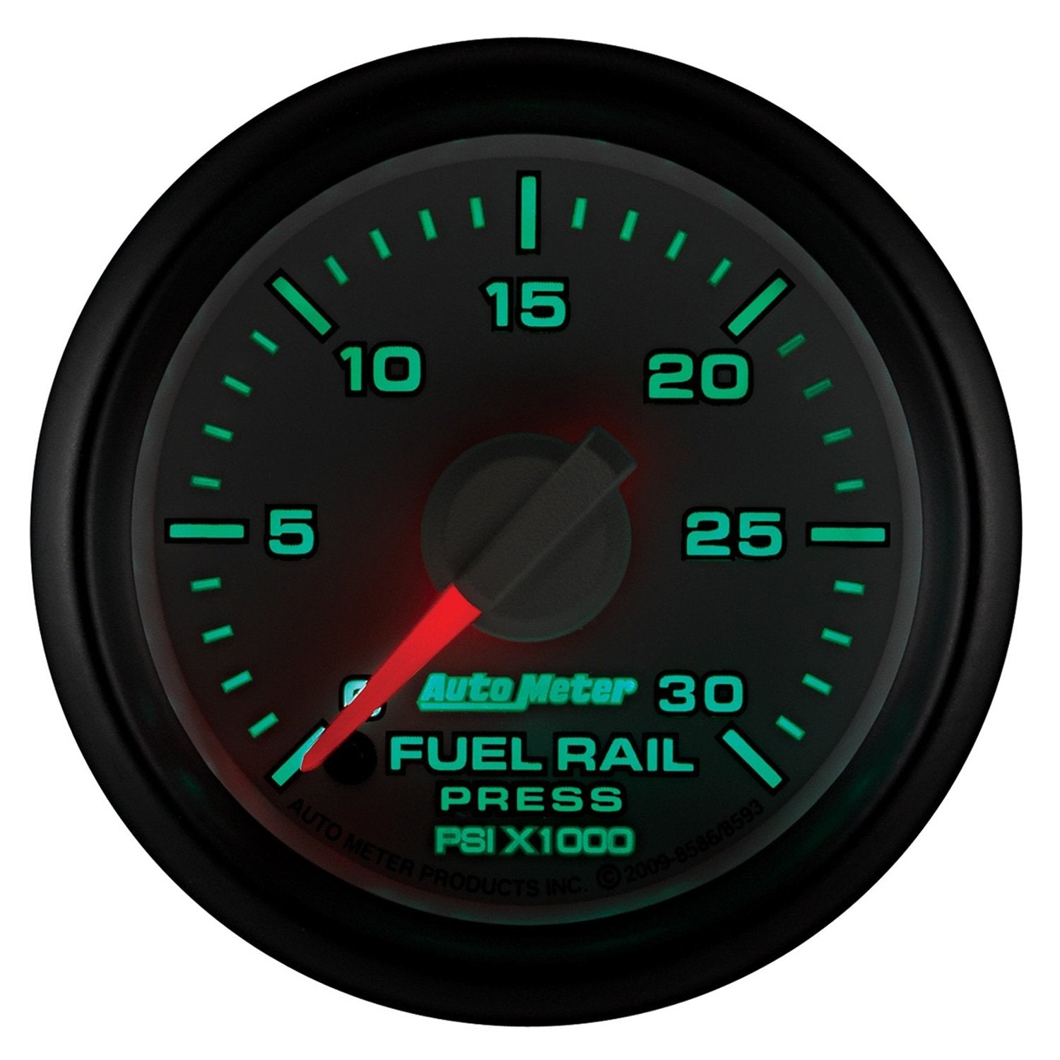 Auto Meter 8586 2-1/16" Fuel Rail Pressure Gauge 0-30000 PSI for 2003-2007.5 Dodge Cummins 5.9L GM Duramax LB7 and LLY