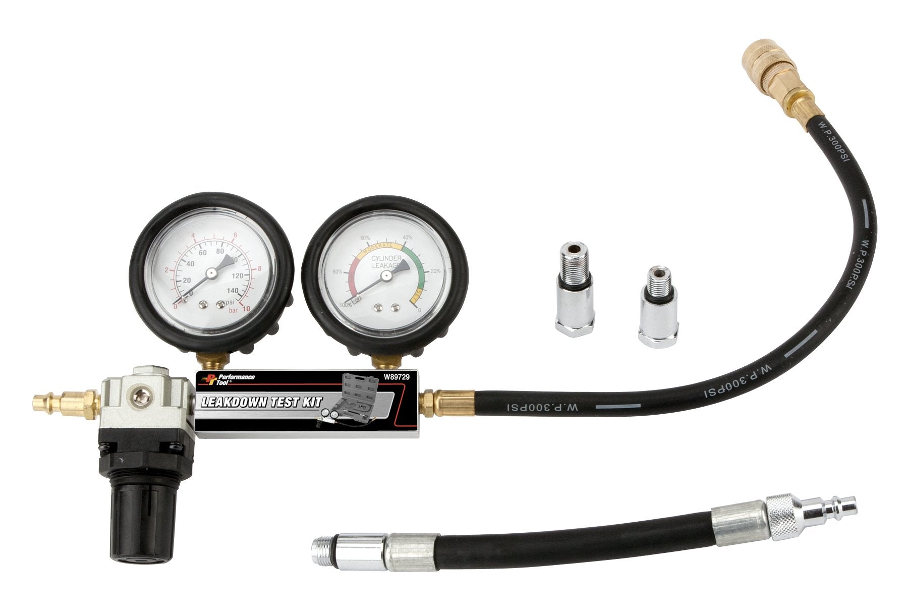 Leak-Down Test Kit Performance Tool W89729 (Not a compression Tester), black