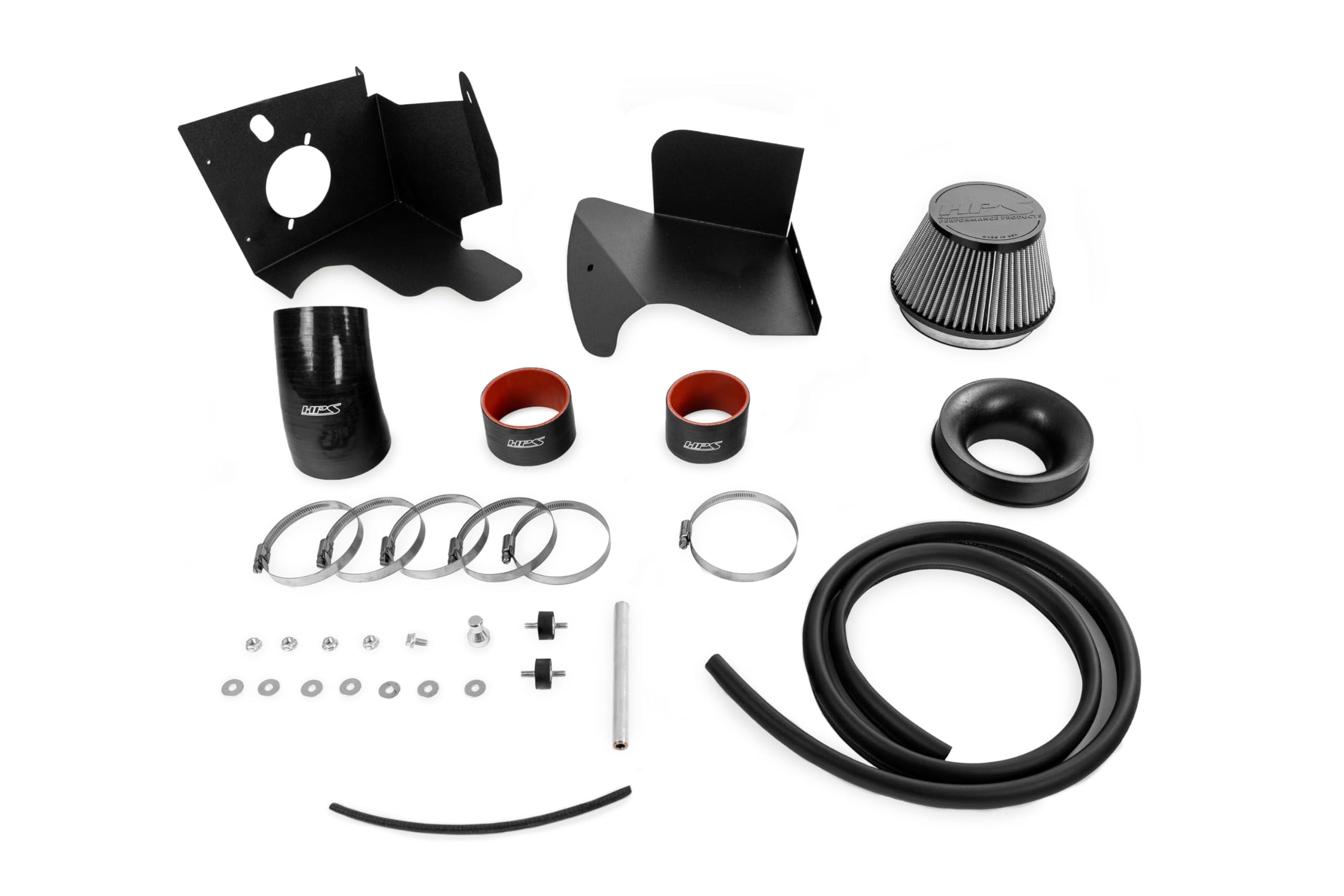 HPS Air Intake Kit Red with Heat Shield Compatible for 2021-2024 Hyundai K5 2020-2023 Kia Sonata 1.6L Turbo, 827-712R
