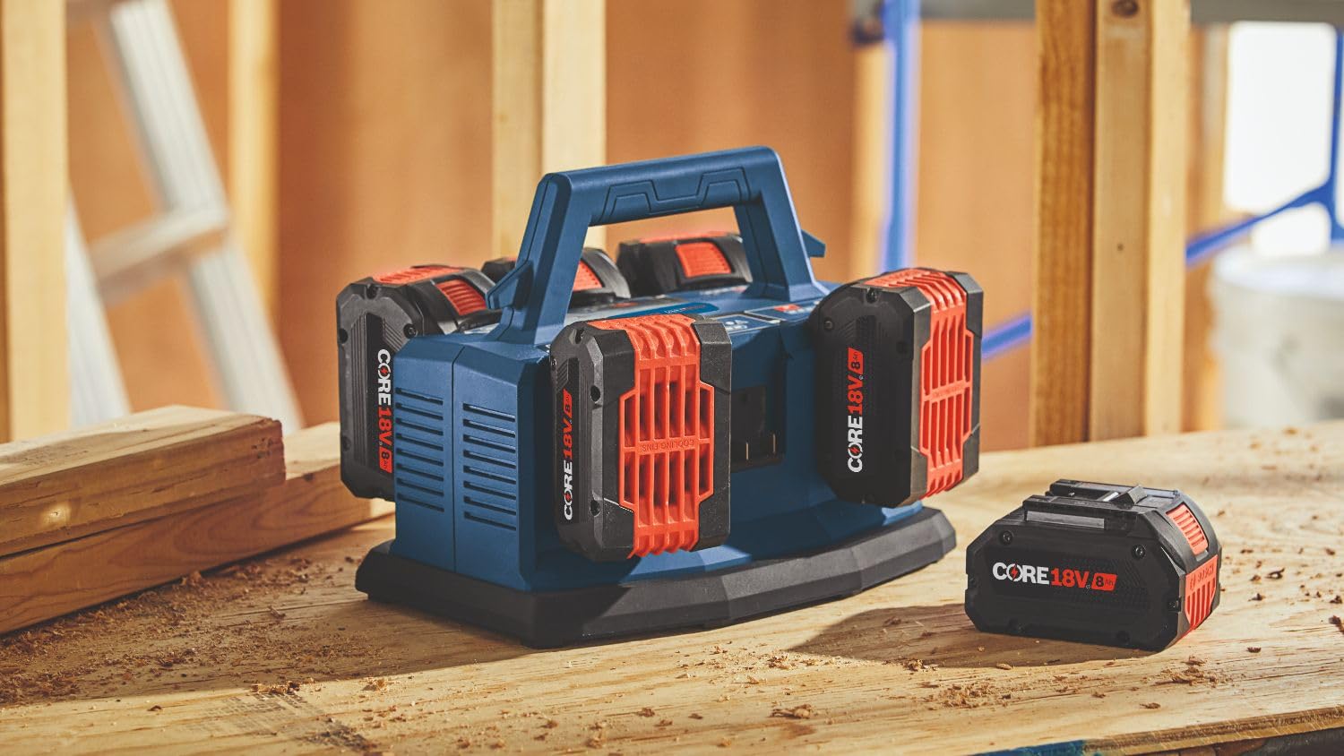 18V Bosch GAL18V6-80 6-Bay Fast Battery Charger