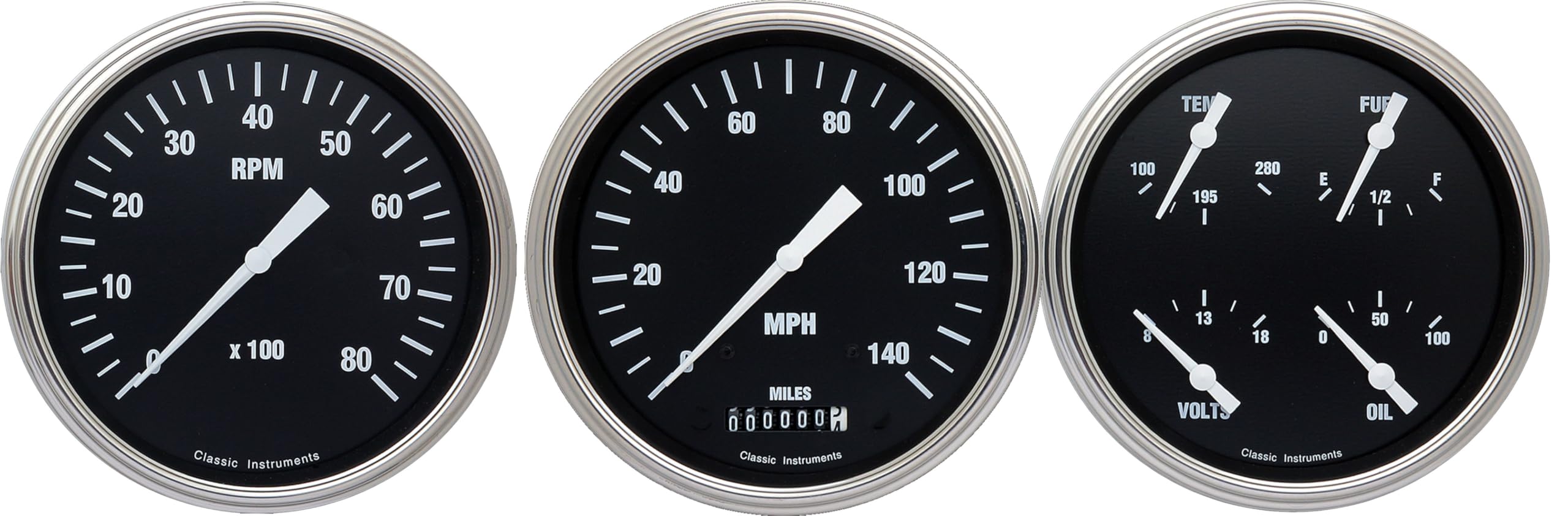 HOT Rod HR53SLC 5IN Speedo, 5IN Quad, 5IN TACH-GM