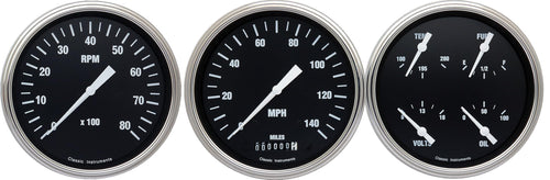 HOT Rod HR53SLC 5IN Speedo, 5IN Quad, 5IN TACH-GM
