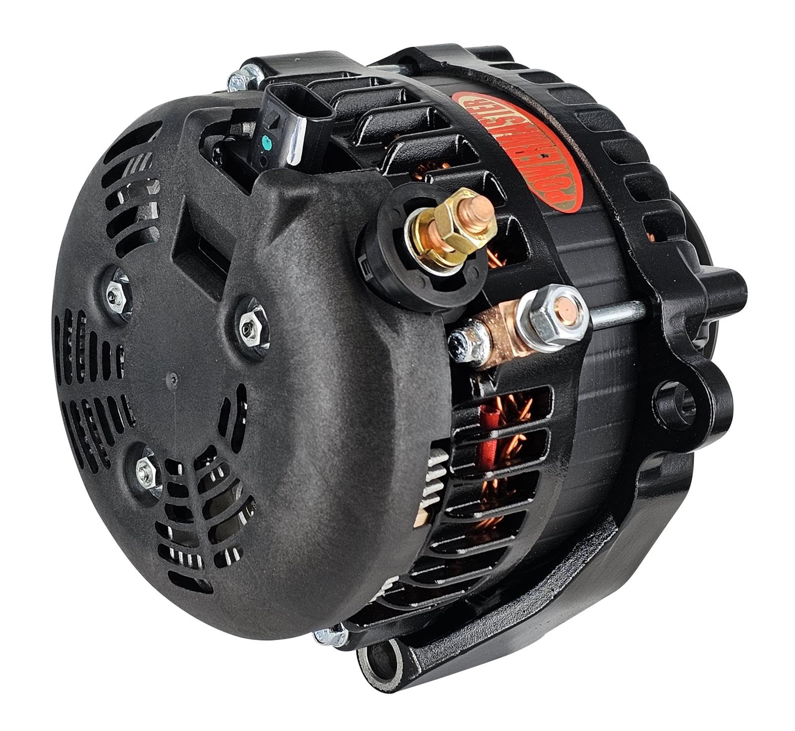 Alt GM Denso Powermaster Black 245A 3" 6 grv Under Drive Pulley 2 pin OE Hookup FR-L VR HPR