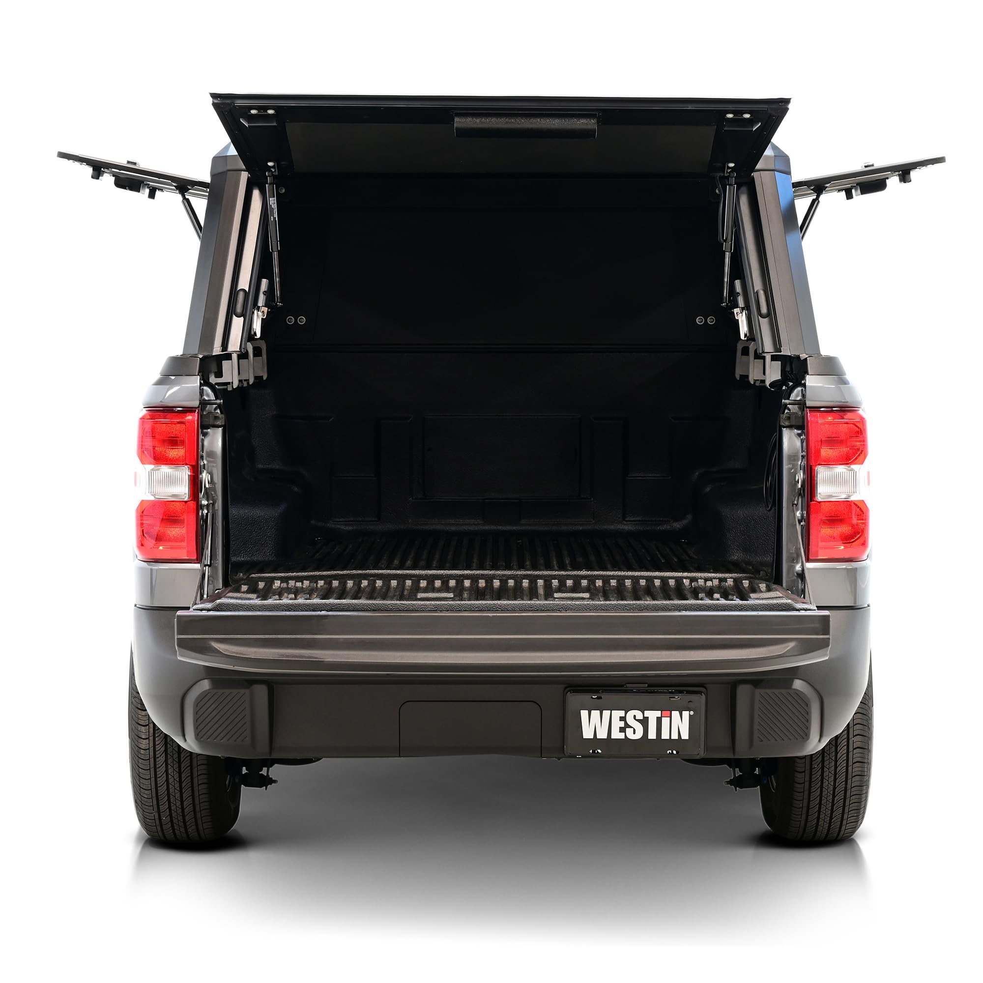 Westin EXP Truck Cap Hi-Top 16-15795 with Solid Front Glass fits 2022-2024 Maverick Hi-Top Matte Black