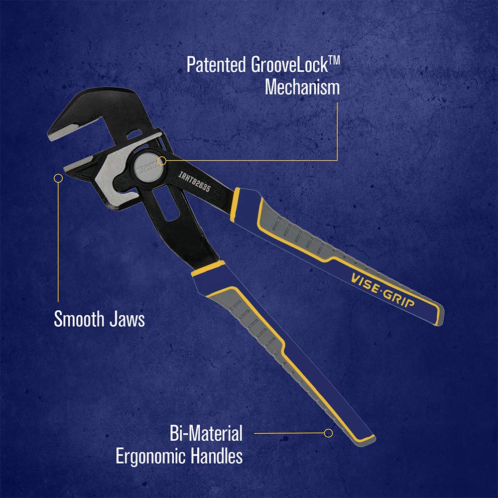 Adjustable VISE-GRIP IRWIN Pliers, Plumbing, Tongue & Groove, 8-Inch (IRHT82635)