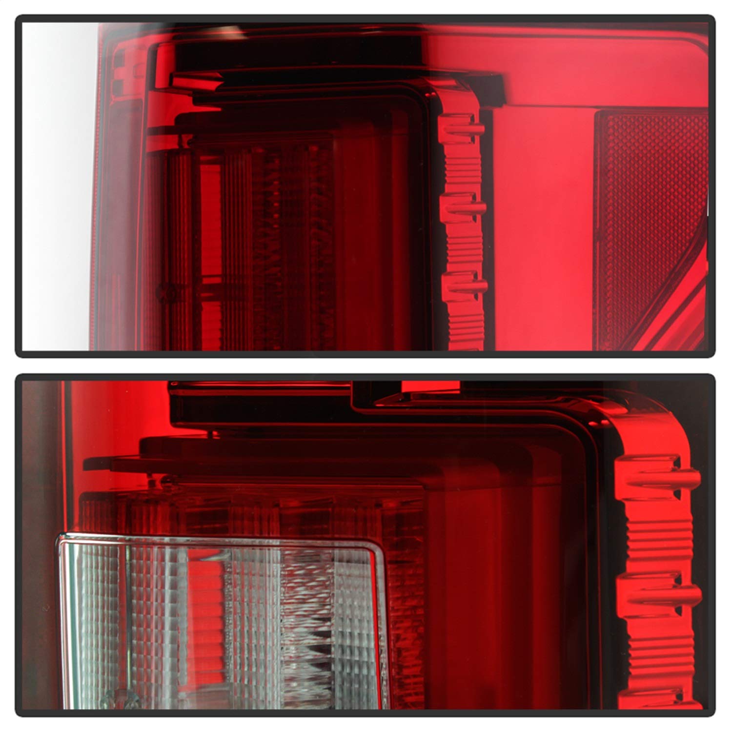 Ford F150 2018-2019 Spyder 5085764 Light Bar LED Tail Lights (not compatible with rear blind spot sensor models) - Red Clear