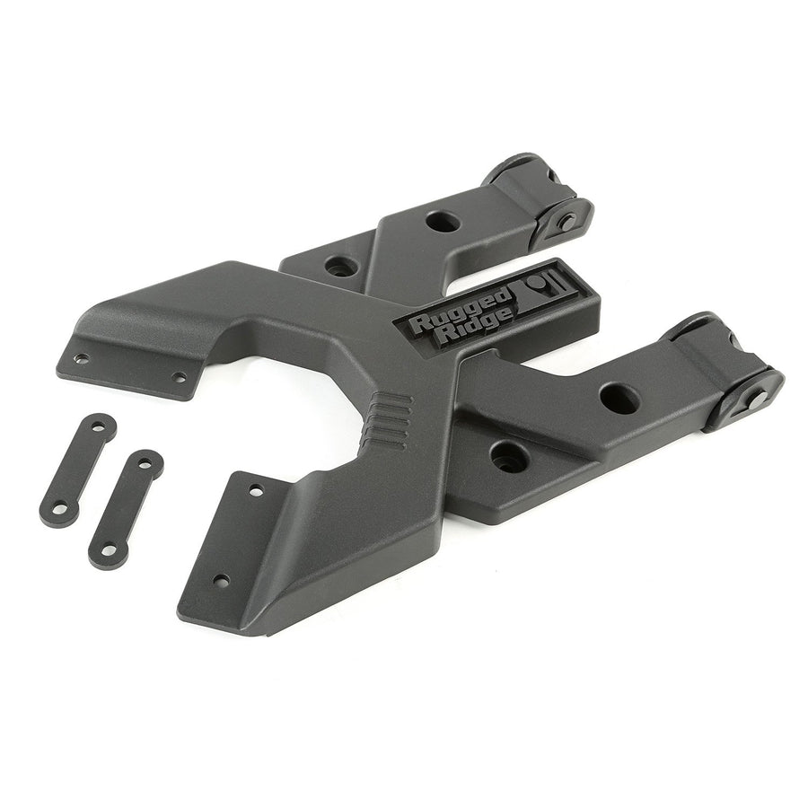 HD Tire Carrier Rugged Ridge | Black, Hinge Casting, Heavy Duty | 11546.51 | Fits 2007-2018 Jeep Wrangler JK