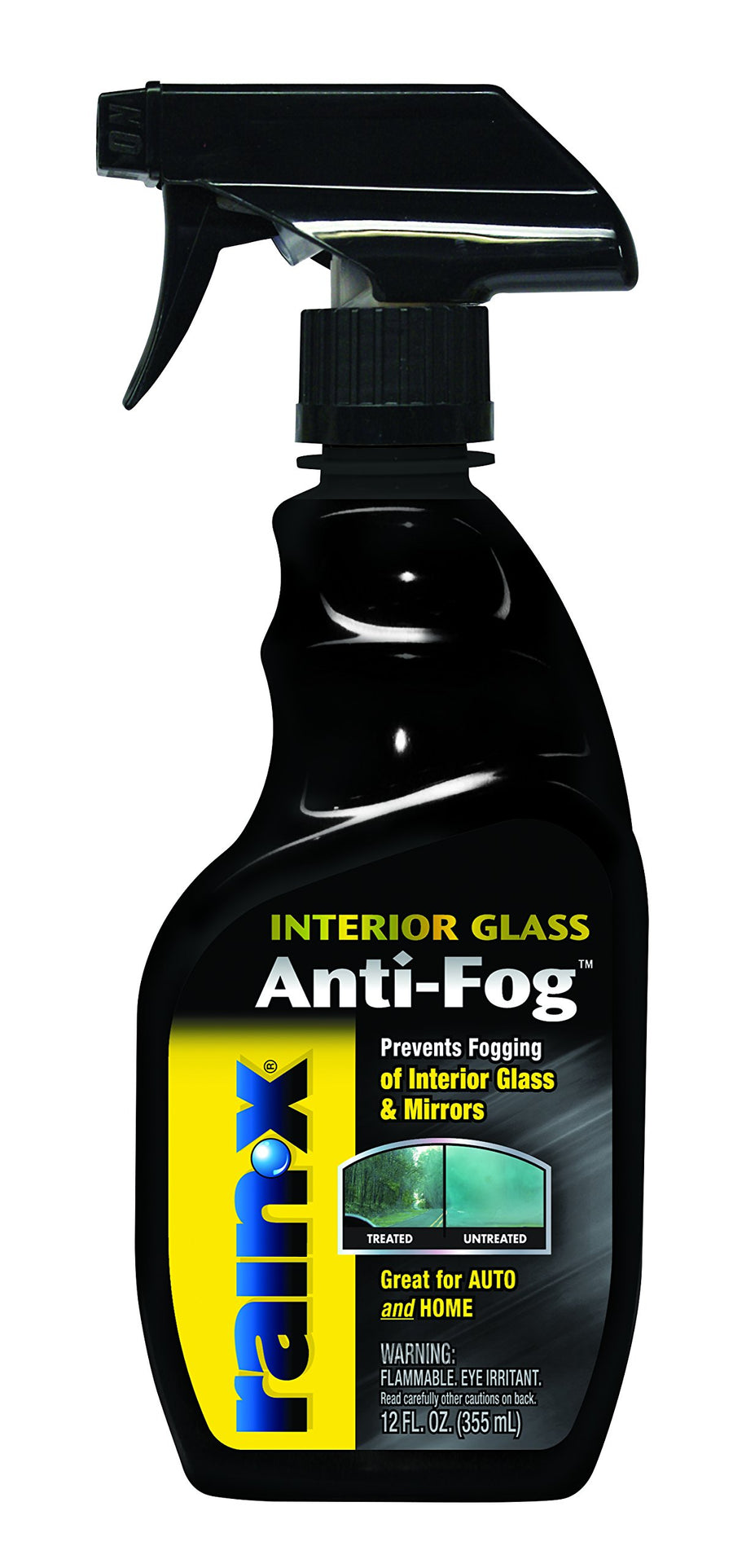 Rain-X Interior Glass 630046 Anti-Fog, 12 oz. - Prevents Fogging of Glass and Mirrors Interior, Usable on Both Automobiles and Marine Vehicles