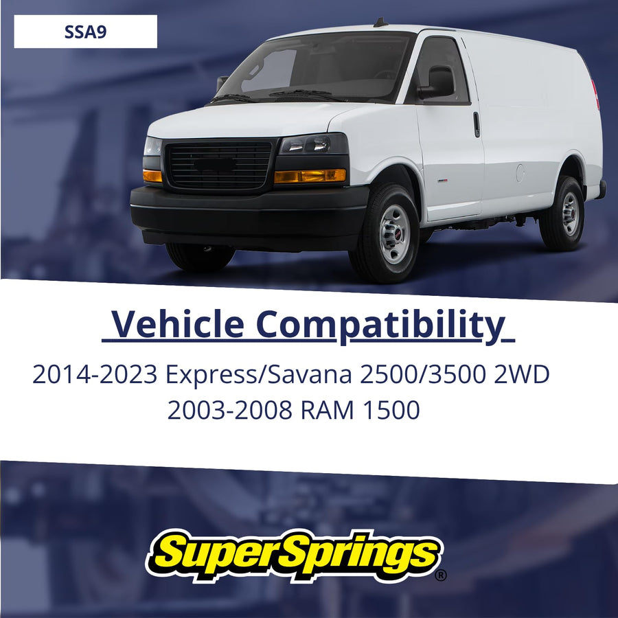 SuperSprings SSA9 for RAM 1500, Chevrolet|GMC Silverado|Sierra 1500, Express|Savana 2500|3500