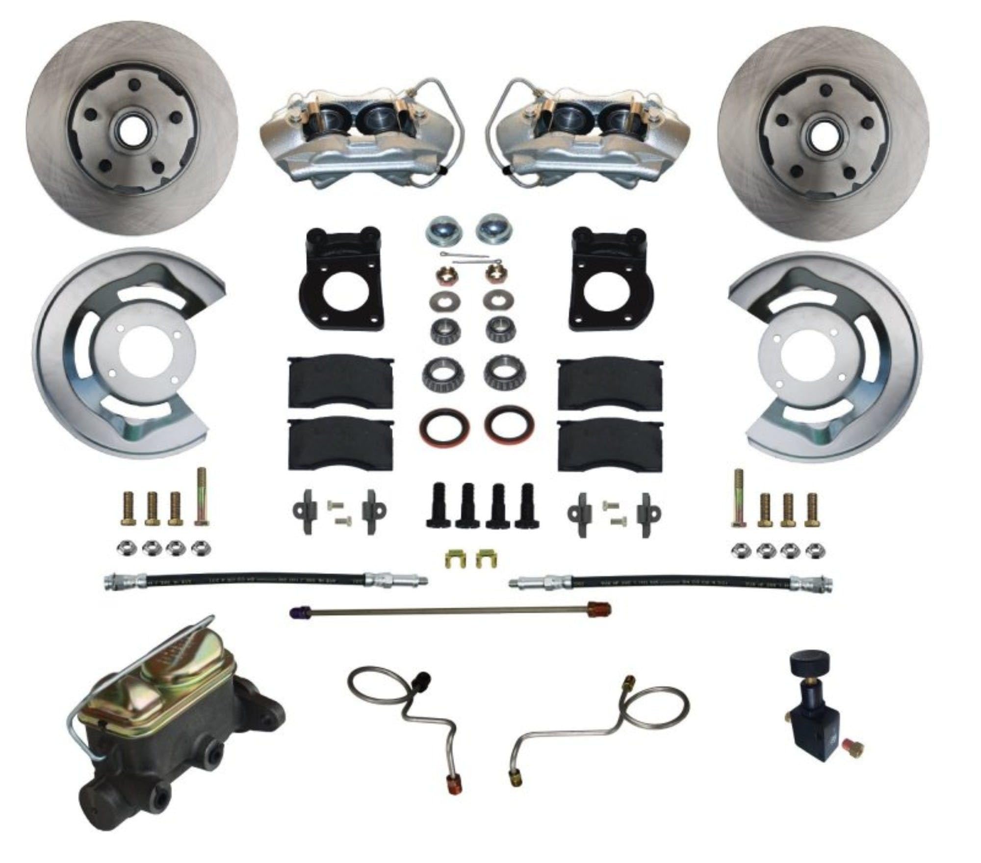 Manual Disc Brake Conversion LEED BRAKES 67-69 Ford - 4 Piston
