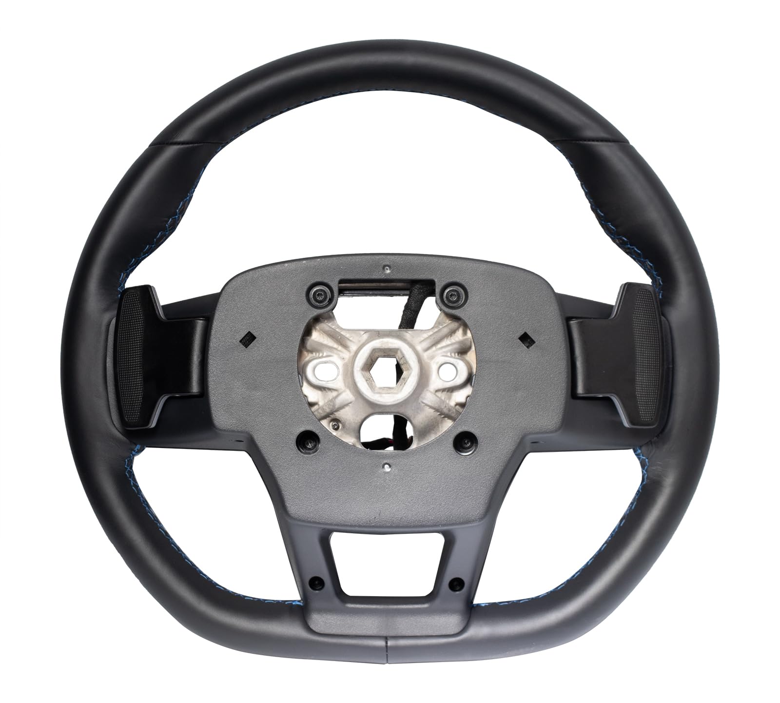 Dark Horse OEM M-3600-M Leather Steering Wheel Blue Stitching for 2024 Ford Mustang
