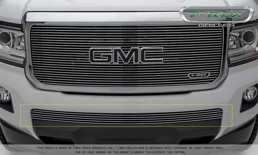 2015-2020 GMC Canyon T-Rex Grilles Billet Bumper Grille, Polished, 1 Pc, Insert - PN #25371