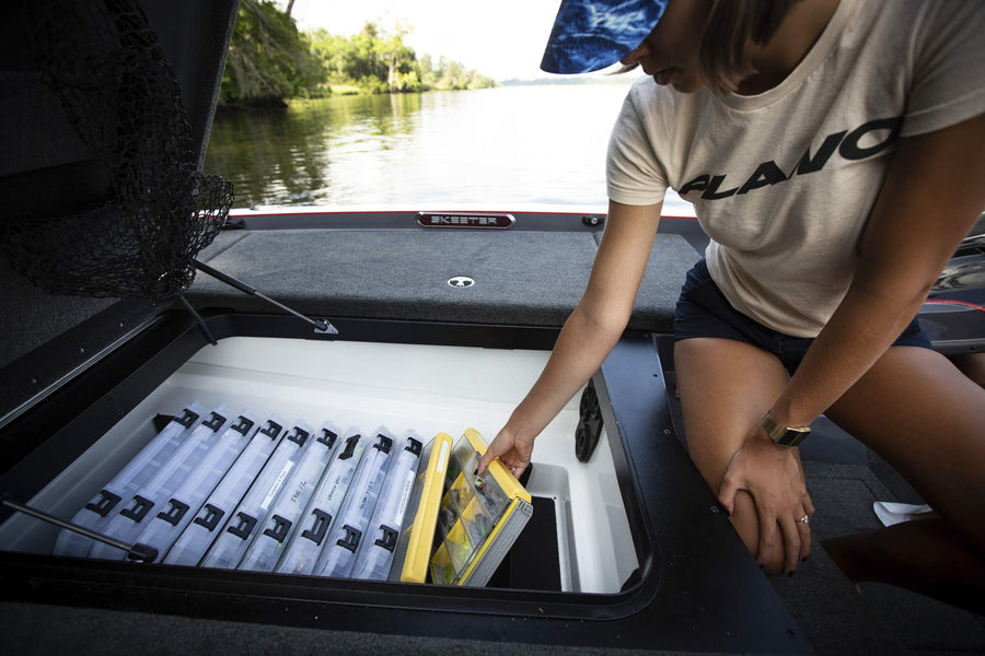 Plano 3700 EDGE Premium Deep Tackle Utility Box, Clear and Yellow, Waterproof and Rust-Resistant Bait and Terminal Tackle Storage Organization Box