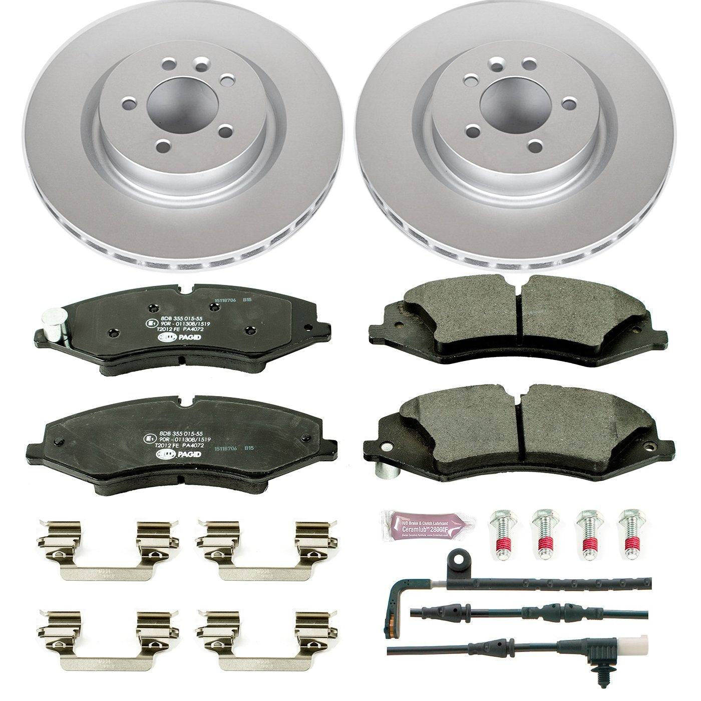 Power Stop ESK6228 Euro-Stop Front Brake Kit L& Rover Range Rover Sport For Land Rover Range Rover Sport 2010-2013 [Model Specific]