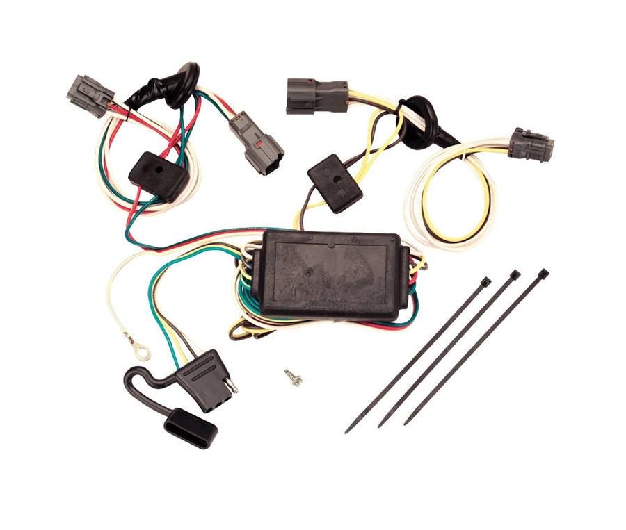 TEKONSHA T-One® T-Connector Harness, 4-Way Flat, w/Circuit Protected Converter, Compatable with 2005-2009 Hyundai Tucson, Black 118397