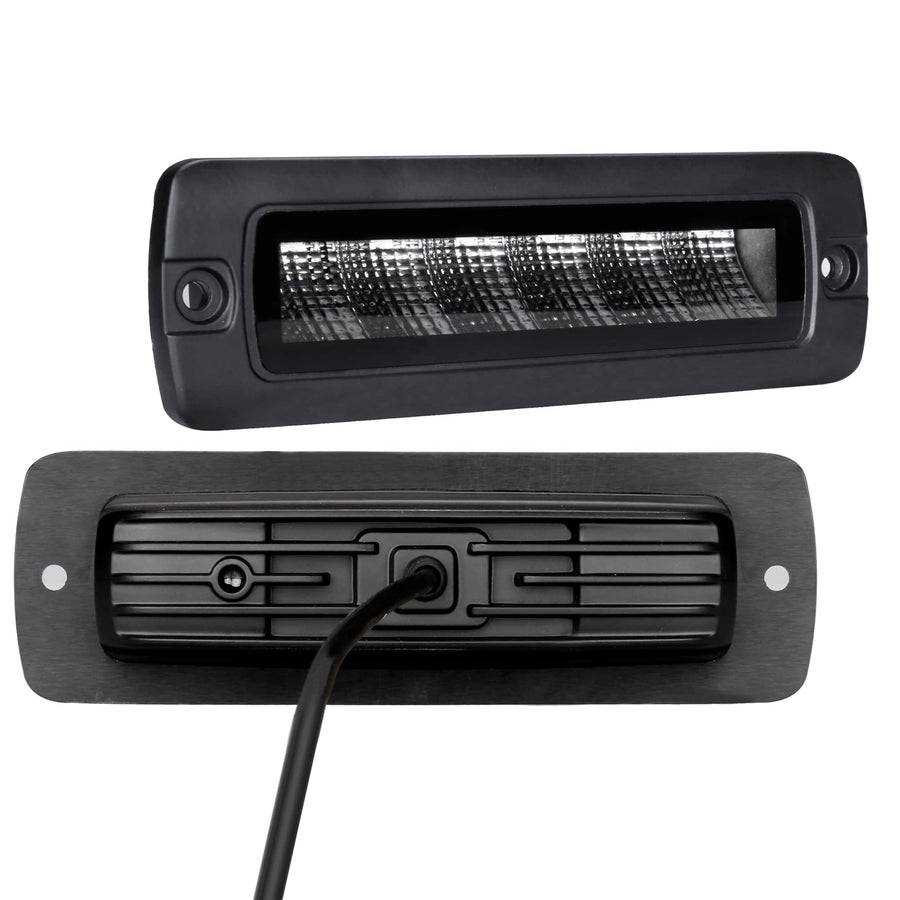 Blackout Series Go Rhino Xplor Lighting: Flush Mount Sixline Flood Light Kit (Pair) | Aluminum, Black | 750300621FBF