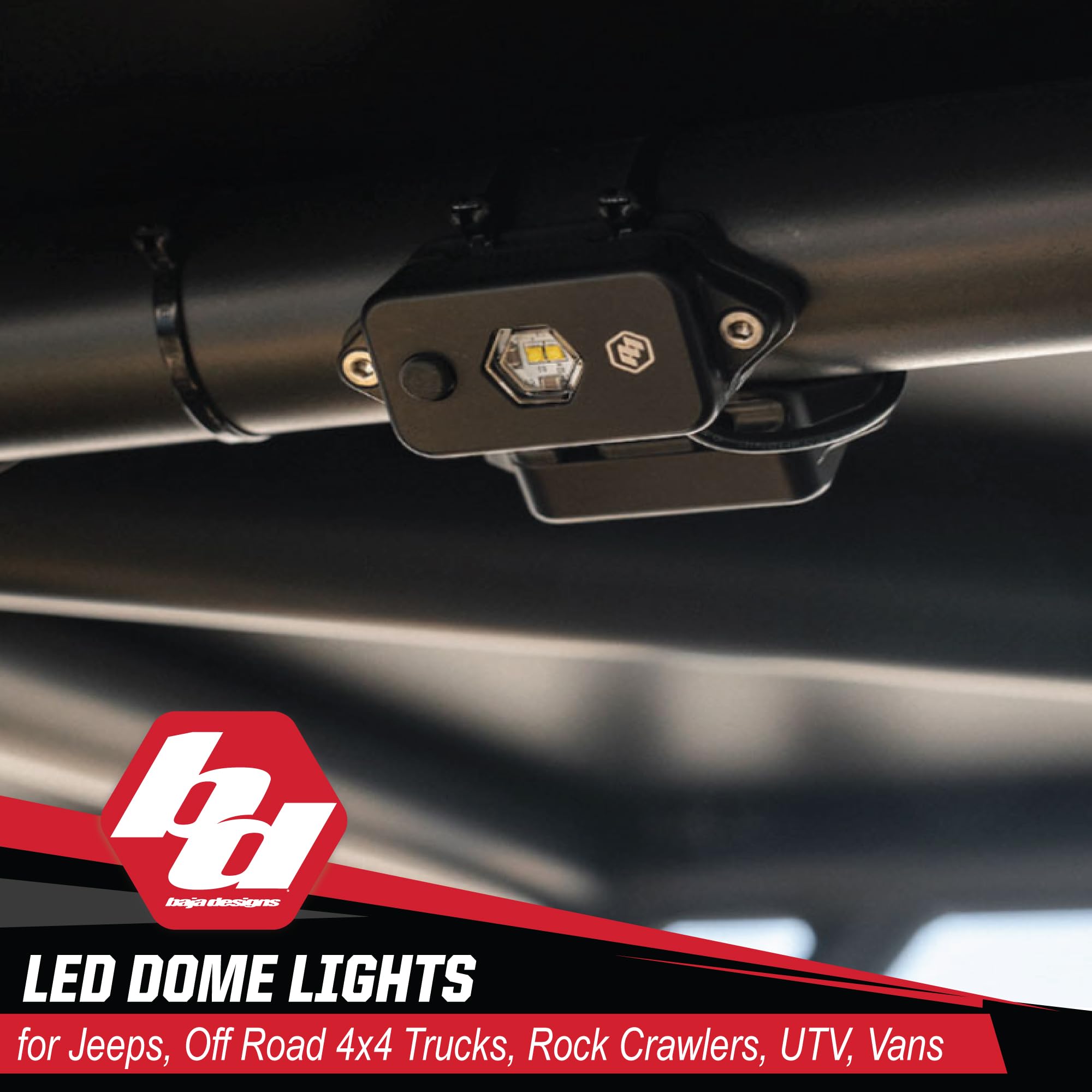 LED Dome Light Baja Designs with Switch (Red)