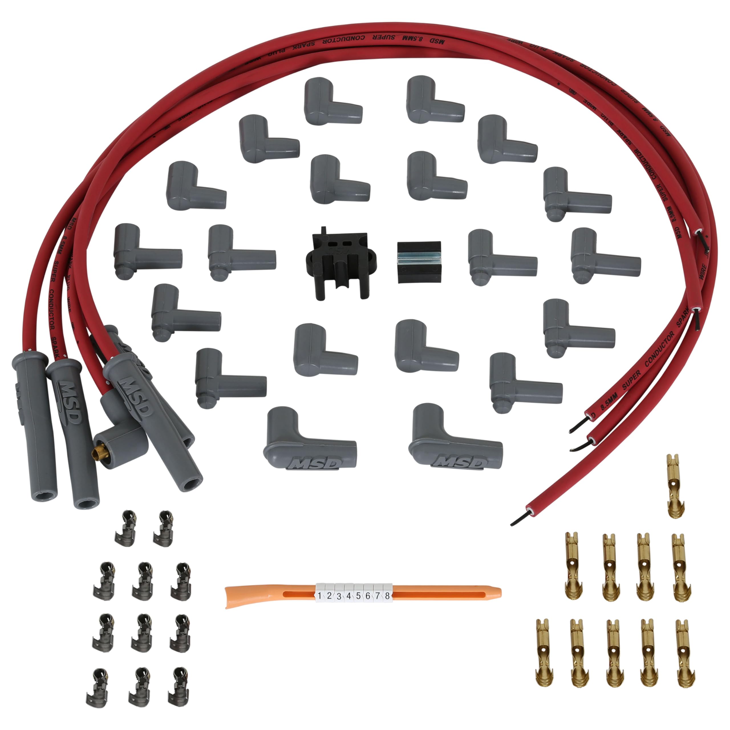 Super Conductor MSD 31159 Spark Plug Wire Set 4 Cyl Multi-Angle Plug, Socket/HEI