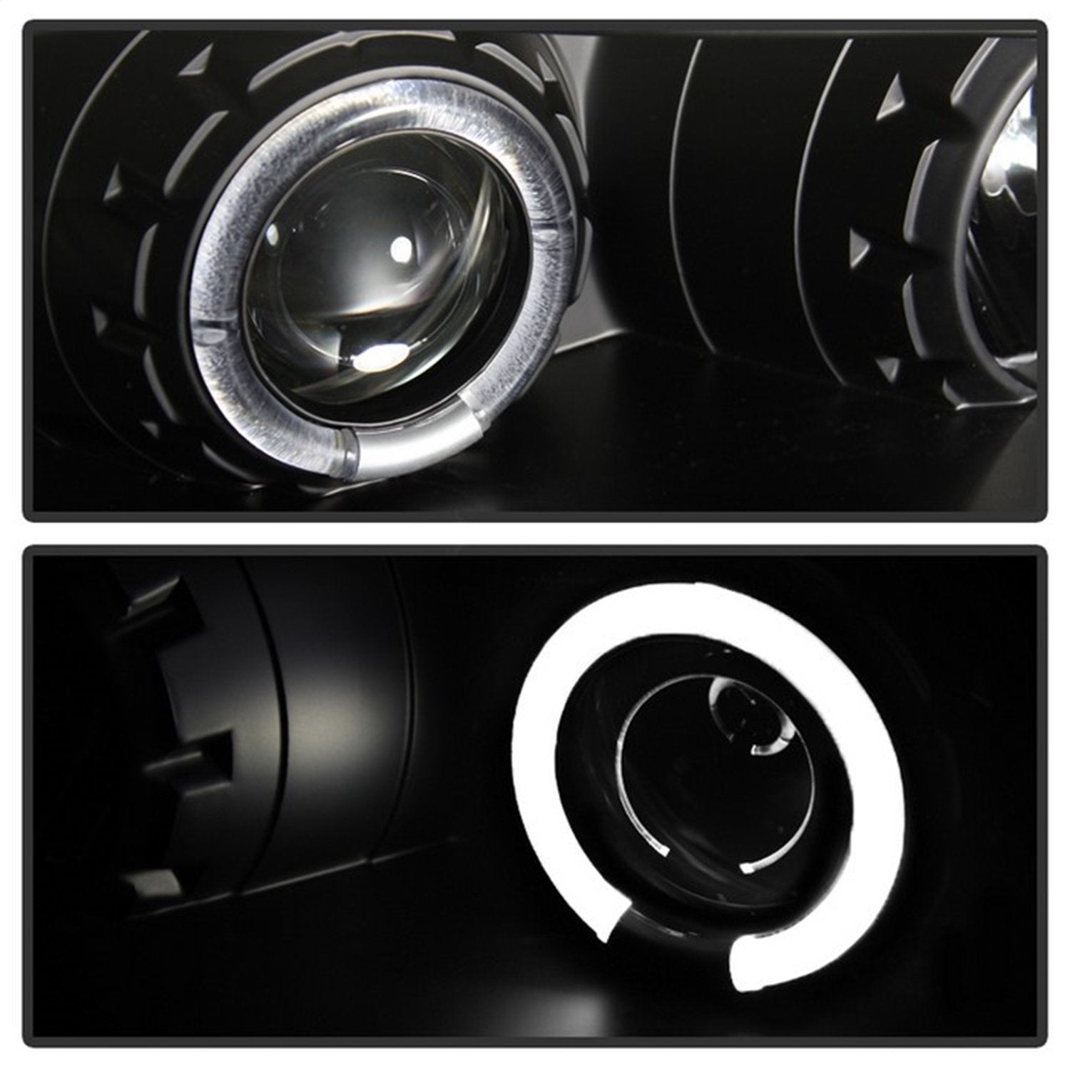 Auto Spyder 5011473 LED Halo Projector Headlights Black/Clear