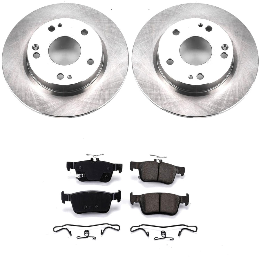 Power Stop Rear KOE7725 Autospecialty Replacement Brake Kit with Brake Rotors and Ceramic Brake Pads For 2016 2017 2018 2019 2020 2021 Honda Civic [Application Specific]