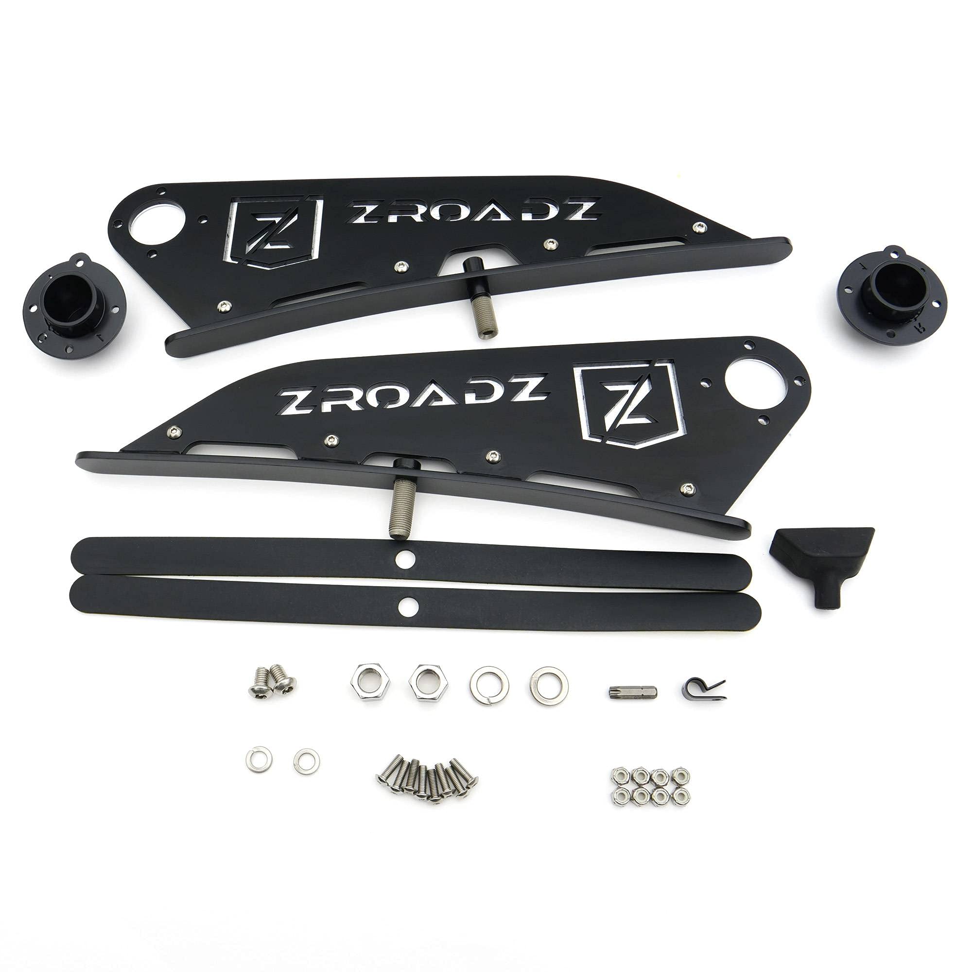 ZROADZ LED Front Roof Mounting Bracket - Compatible w/ 2015-2020 Chevrolet Colorado - to Mount (1) 40 Inch ZROADZ or similar style Curved LED Light Bar (Not Included) - PN #Z332671