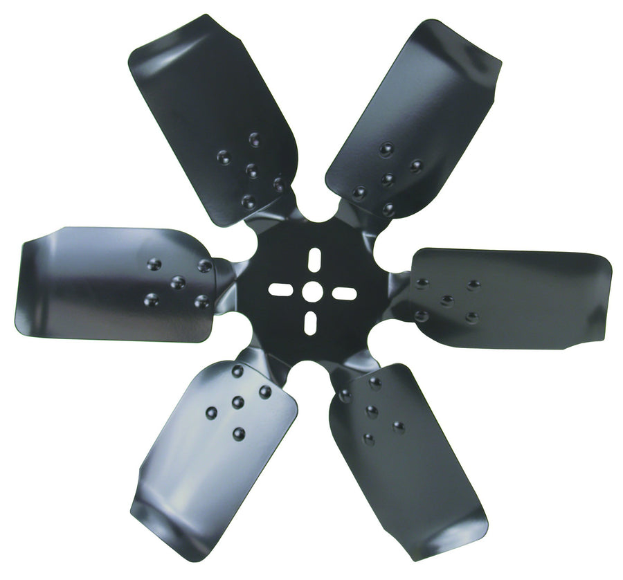 Heavy Duty Derale 17419 Fan Blade Series 1000 19" Steel Rigid Race Belt Driven Fan Reverse Rotation , Black
