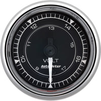 Auto Meter Voltmeter Gauge 9791, 8-18V, Digital Stepper, Chrono Chrome
